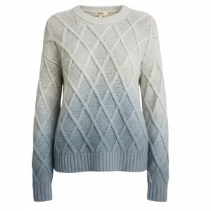 27 Miles Malibu Blue Ombré Cotton Sweater Large EUC Coastal